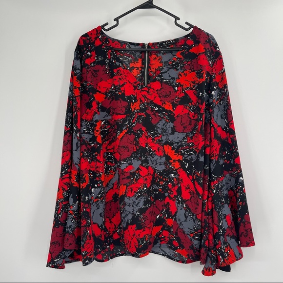 REBEL Wilson X Angels Bell Sleeve Top in Ruby Rock - Picture 12 of 12